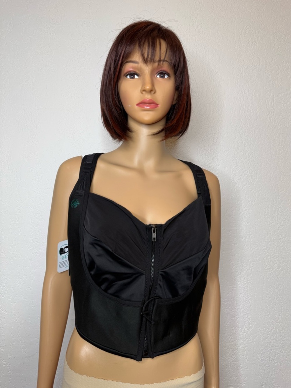 🆕 Bloom Bra Black Zip Front Wireless Size 9 Lift Not Squish Adjustable Straps